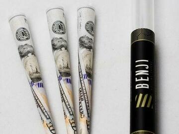 Post Now: BENJI $100 BILL printed pre-rolled cones 1 tube
