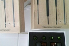 Buy Now: Small lot of 6 Sets Of Ecology Super Deep Bass Wired Wood Earbuds