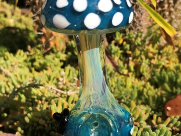  : Hand Pipe - 4.5" Mushroom Shape, Fumed Glass