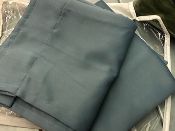 For Sale: Blue Sateen Curtains