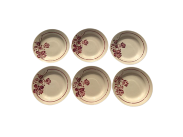 Vente: Série de 6 assiettes en faience de SAINT AMAND