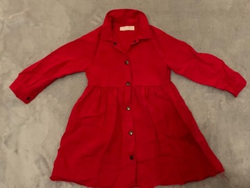 FREE: Zara Girls Short Dress in Red - Age 5