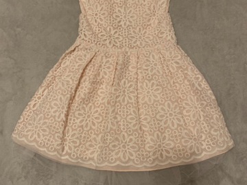 FREE: Cream Dress with Silk Style Bow on Back - Age 6