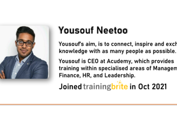 Instructor: Yousouf Neetoo (Project & Change Mgmt, Personal Development)