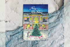  : Watercolour Hong Kong Tai Kwun Christmas post card 