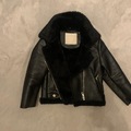 FREE: RE-HOMED: Girls Leather Jacket with Fur Lining - Age 5