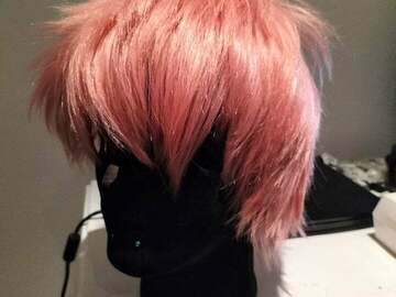 Selling with online payment: Slightly Styled Short Pink Wig