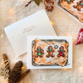  : Hand-painted Christmas Card | "Gingerbread Men in Masks"