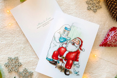  : Hand-painted Christmas Card | "Ho, Ho, Oh!"