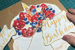  : Watercolour Birthday Cake card set