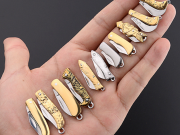 清算批发地: 27 Pieces Mini Stainless Steel Folding Knife Keychains