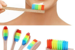 Comprar ahora: 115 Pieces Eco-Friendly Natural Bamboo Rainbow Toothbrushes