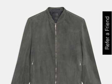 Selling with online payment: Theory Suede Bomber Jacket 