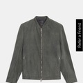 Selling with online payment: Theory Suede Bomber Jacket 