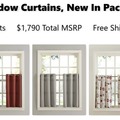 Comprar ahora: Window Curtains, New In Package Overstock, 65 Units, Ships Free!