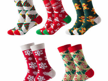 Buy Now: 25 pairs of Christmas socks in tube warm socks