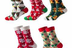 Buy Now: 25 pairs of Christmas socks in tube warm socks
