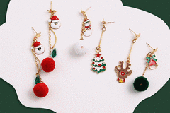 Buy Now: 60 Pieces of Christmas Earrings