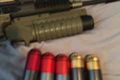 Selling: Under barrel grenade launcher w/ 5 40mm grenades