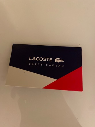 cheque cadeau lacoste