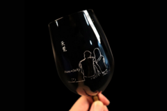  : Forever Love Red Wine Custom Wine Glass pairs