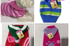 Productos: Sacos tejidos para máscotas, variados colores y todas razas y tam
