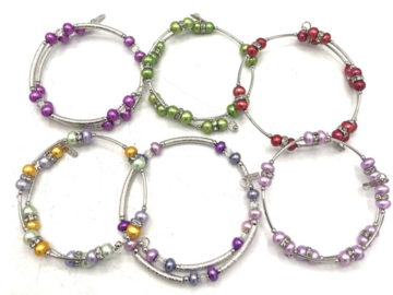 Liquidation & Wholesale Lot: 50 pcs Genuine Cultured Pearl Bracelets with Swarovski Crystal