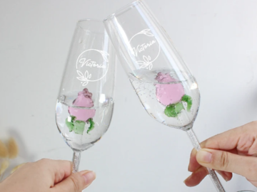  :  Crystal Rose Glasses pair