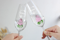  :  Crystal Rose Glasses pair
