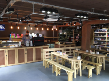 Free | Book a table: Doppio Coffee Warehouse Battersea | Write articles & sip a coffee