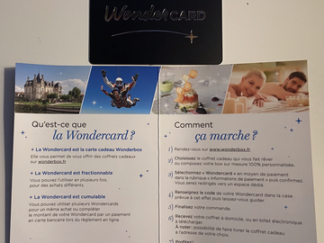 Vente: Carte cadeau Wonderbox "Wondercard" (400€)