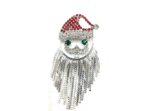 Bulk Lot (Liquidation & Wholesale): 12 Pcs Santa Claus Christmas Brooch Made with Swarovski Crystals 