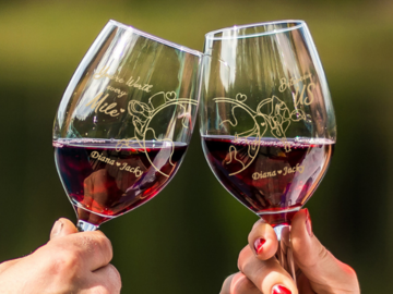  : You worth every miles between us Custom Wine Glass pairs