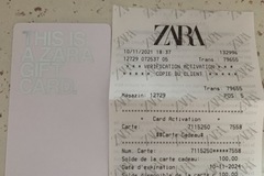 Vente: Carte cadeau Zara (100€)