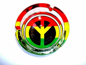 Post Now: Glass Ashtray - Peace Sign