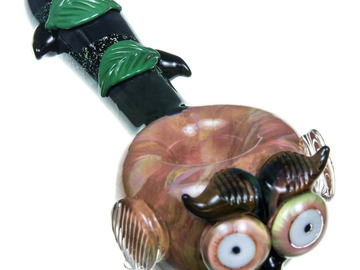 Post Now: Empire Glassworks Owl Themed Glass Spoon Pipe