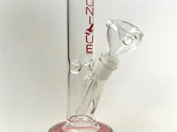 Post Now: Unique Glass 8" Straight Tube Bong