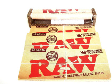 Post Now: Raw Rolling Machine 110mm with 3 Packs of Raw Classic Rolling Pap
