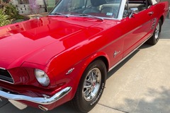 Hourly Rental: 1966 Red Convertible Mustang
