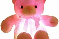 Buy Now: 1  Pc. Lot. 20"  Color Changing Light Up Led Soft Pink Bear
