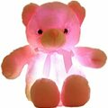 Liquidation/Wholesale Lot: 1  Pc. Lot. 20"  Color Changing Light Up Led Soft Pink Bear