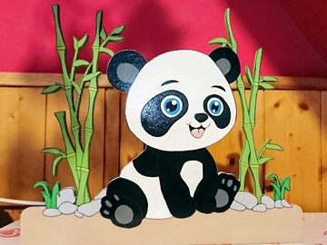 Sale retail: Lampe de chevet panda pour chambre enfant