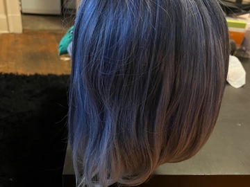 Selling with online payment: WigIsFasion Purple/Black/Silver Bob Wig