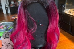 Selling with online payment: Amazon Pink/Purple/Red/Black Party Wig (Descendants Audrey)