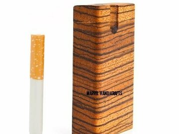 Post Now: wholesale wood dugout one hitter with metal cigarette tube