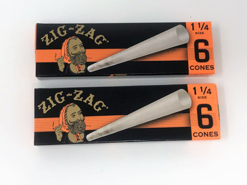 Post Now: Zig Zag 1 1/4" Size Paper Cones  (2 Packs = 12 Total Cones)