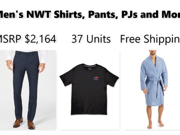 Buy Now: Men's NWT Shirts, Pants, PJs, and More!