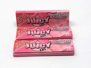 Post Now: Cotton Candy JUICY JAY'S - 1 1/4" Cigarette Rolling Papers - 3 Pa