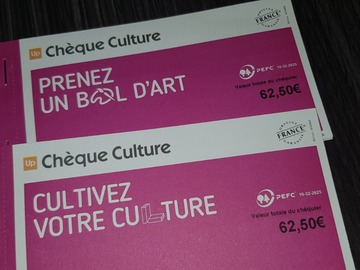Vente: Chèques Culture (125€)