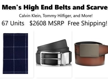 Liquidation / Lot de gros: Men's High End Belts and Scarves
